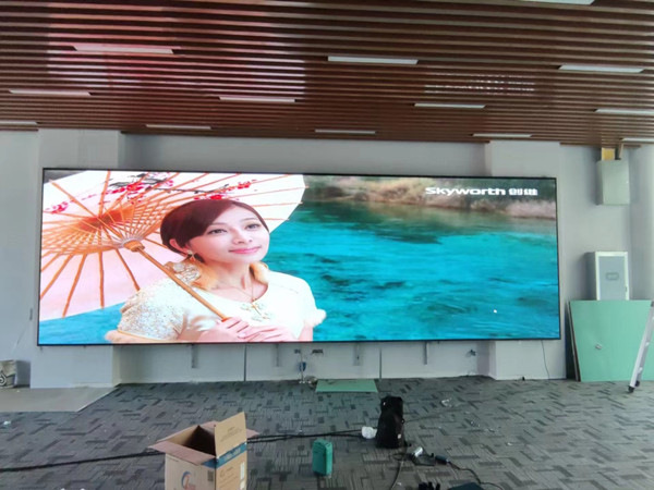 灵武P1.53led小间距屏安装案例